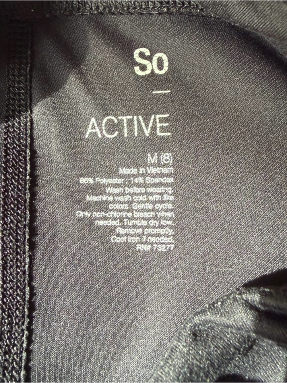 SO Active Black Cropped Leggings with Strappy Lattice Detail Size 8 - Picture 5 of 5
